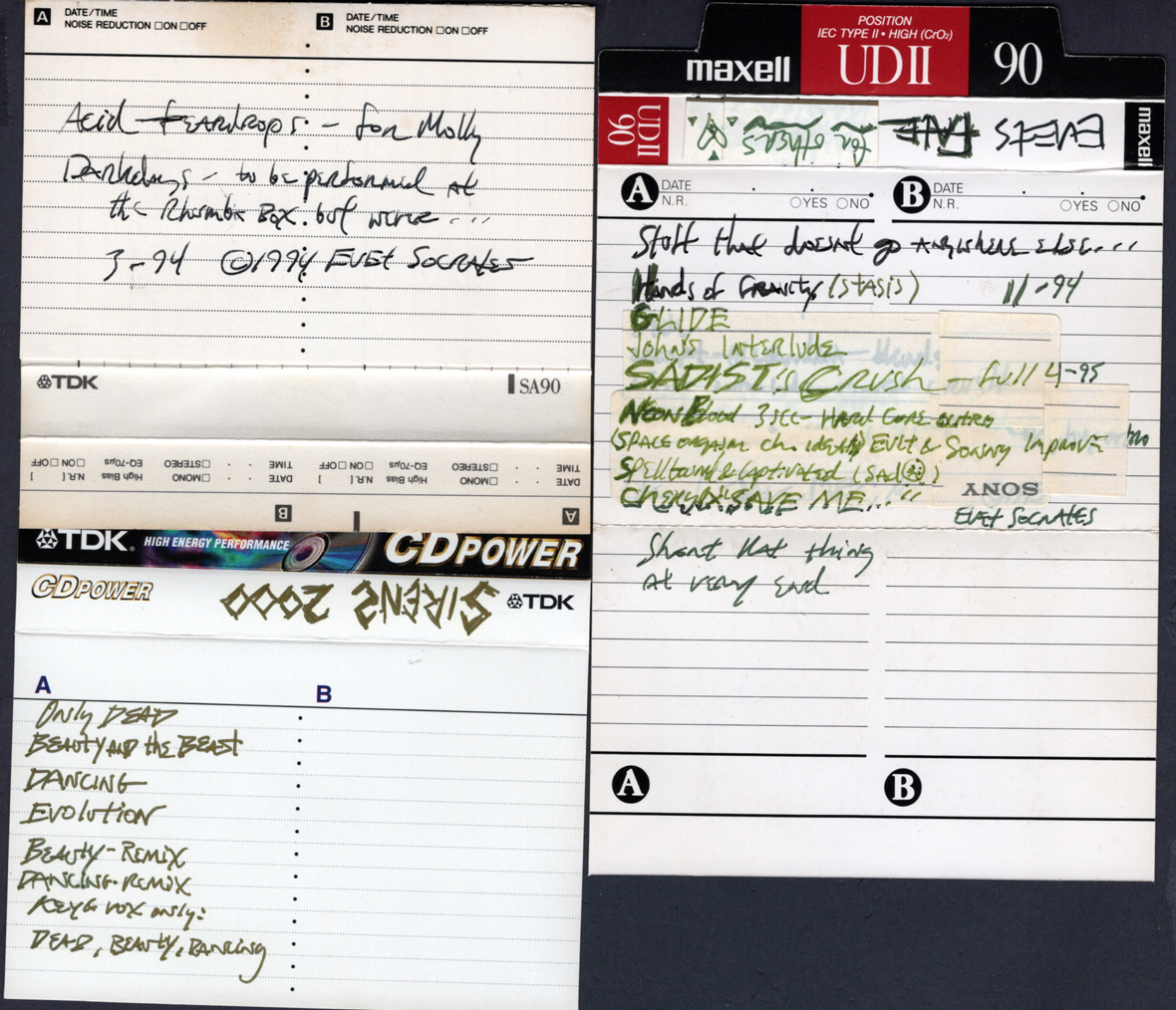 Scanned cassette archive image: 1994 Random Musics04